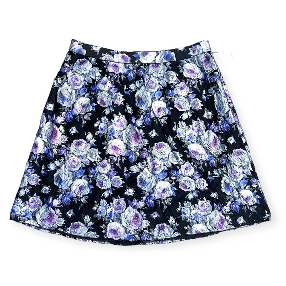 Marée Pour Toi Lace Lined Skirt Lilac Print, Size 18 New w/Tag - Picture 2 of 12